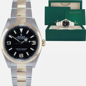 Rolex Mint Explorer 36mm Two Tone Watch